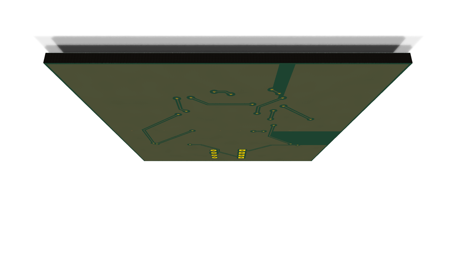 3D Back render of charlieplex_3x3_routed